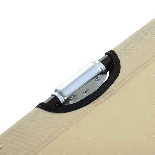 Outsunny Espreguiçadeira Dobrável Reclinável com Ângulo Ajustável de 3 Posições para Exterior Carga 120 kg 188x56x28 cm Creme