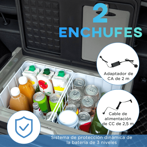 Outsunny Geleira Elétrica de Compressor Portátil 40L Geleira de Carro CC 12V24V até -20? com Ecrã LED Tátil Alça Retrátil e Rodas 71,1x46x44 cm Preto
