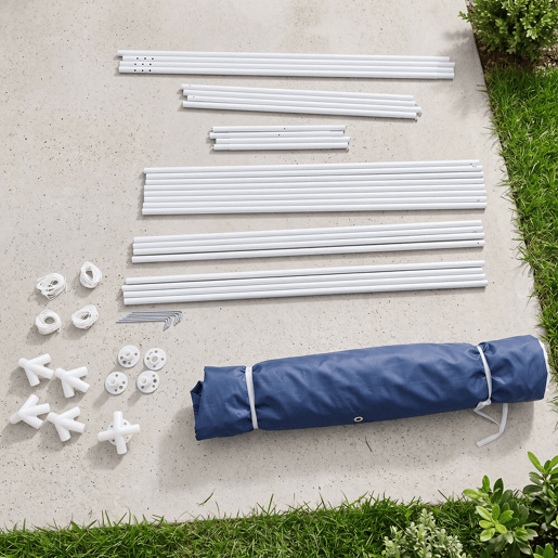 Outsunny Tenda de Jardim 3x3m Tenda com 4 Partes Laterais Rede Mosquiteira com Zíper Proteção UV para Patio Azul Outsunny Tenda de Jardim 3x3m Tenda com 4 Partes Laterais Rede Mosquiteira com Zíper Proteção UV para Patio Azul