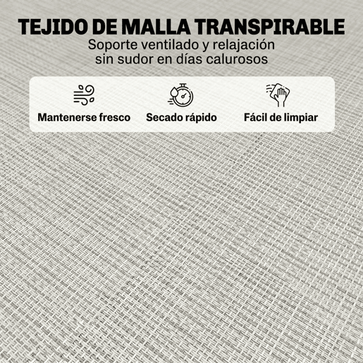 Outsunny Espreguiçadeira de Jardim Dobrável e Ajustável com 4 Posições Espreguiçadeira Reclinável para Exterior Estrutura de Aço 197x58x76 cm Creme