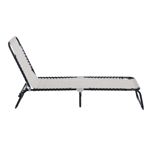 Outsunny Espreguiçadeira de Jardim Dobrável e Ajustável com 4 Posições Espreguiçadeira Reclinável para Exterior Estrutura de Aço 197x58x76 cm Creme