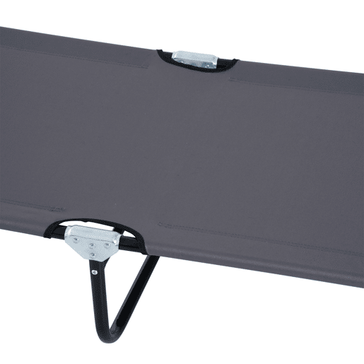 Outsunny Espreguiçadeira Dobrável com Encosto Regulável em 4 Posições Espreguiçadeira de Jardim com Orifício para Leitura Almofada Estrutura Metálica e Tecido Oxford para Praia Terraço Carga 120 kg 190x56x28 cm Cinzento