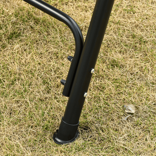 Outsunny Baloiço de Jardim de 2 Lugares Baloiço com Teto Ajustável em Ângulo para Terraço Balcão Carga Máxima 200kg Aço 172x110x155cm Marrom