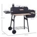 Barbacoa de Carbón Acero laminado en frío, Madera Outsunny Barbacoa de Carbón Acero laminado en frío, Madera Outsunny Negro