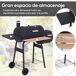 Barbacoa de Carbón Acero laminado en frío, Madera Outsunny Barbacoa de Carbón Acero laminado en frío, Madera Outsunny Negro