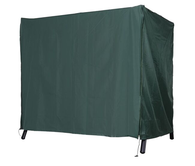 Outsunny funda balancín jardín funda columpio jardín exterior cubierta de columpio de tela oxford 600d con 2 cremalleras impermeable 177x114x152 cm verde oscuro