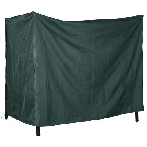 Outsunny Capa para Baloiço de Jardim, Capa para Baloiço de Exterior em Tecido Oxford 600D com 2 Fechos Impermeável 177x114x152 cm Verde Escuro