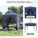 Carpa Plegable Acero y Tela Oxford Outsunny 200x200 Carpa Plegable Acero y Tela Oxford Outsunny 200x200 Azul