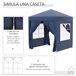 Carpa Plegable Acero y Tela Oxford Outsunny 200x200 Carpa Plegable Acero y Tela Oxford Outsunny 200x200 Azul