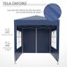 Carpa Plegable Acero y Tela Oxford Outsunny 200x200 Carpa Plegable Acero y Tela Oxford Outsunny 200x200 Azul
