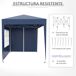 Carpa Plegable Acero y Tela Oxford Outsunny 200x200 Carpa Plegable Acero y Tela Oxford Outsunny 200x200 Azul
