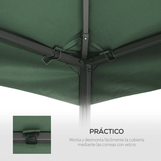 Outsunny Telhado de Substituição para Pérgola 3x3 m Cobertura de Substituição com Telhado Duplo 8 Orifícios de Drenagem e Proteção UV Apenas Toldo de Substituição para Pérgola Verde Outsunny Telhado de Substituição para Pérgola 3x3 m Cobertura de Substituição com Telhado Duplo 8 Orifícios de Drenagem e Proteção UV Apenas Toldo de Substituição para Pérgola Verde