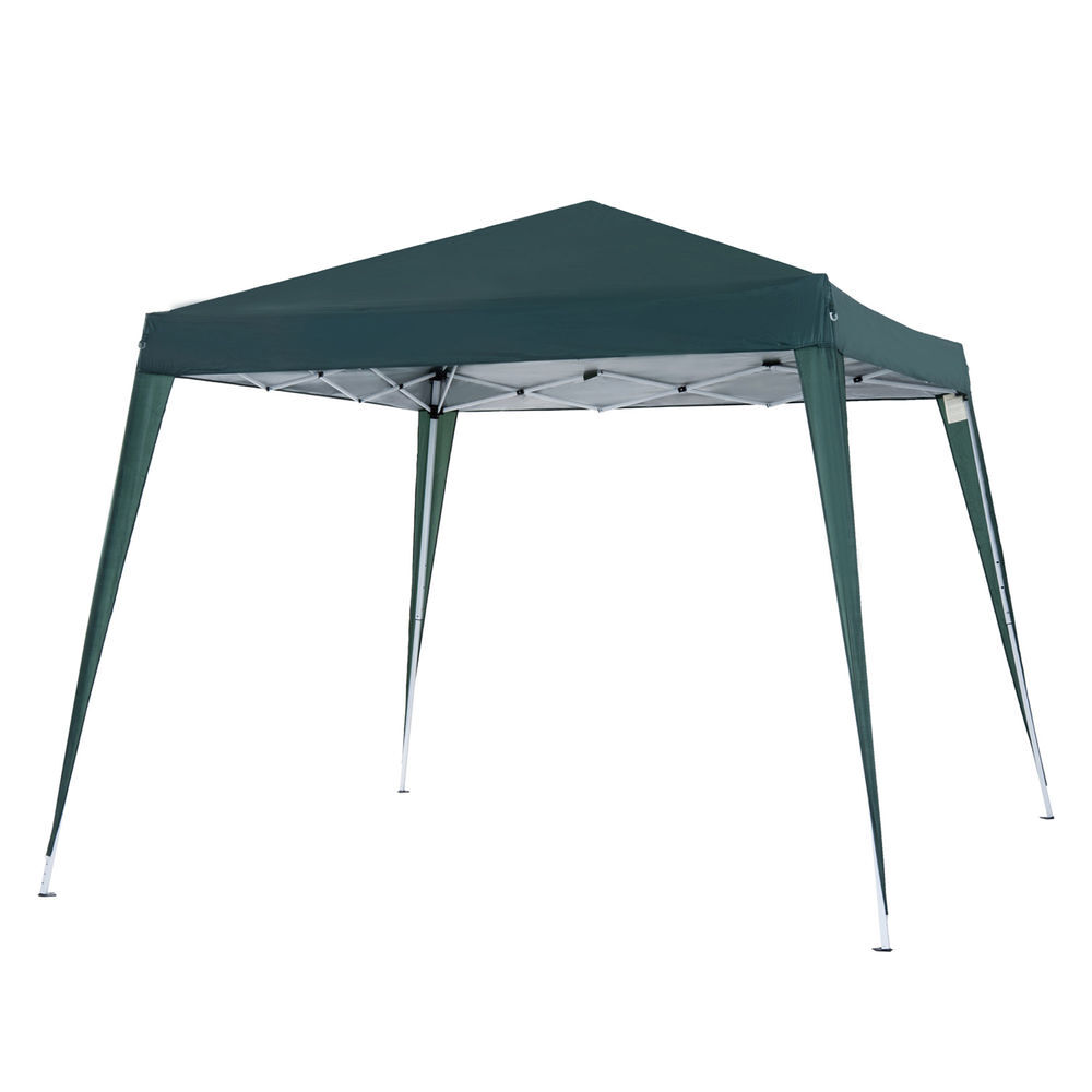 Outsunny carpa plegable 2,4x2,4 m, pop-up, cenador pabellón de jardín, altura ajustable con bolsa de transporte, anti-uv, impermeable, gazebo para