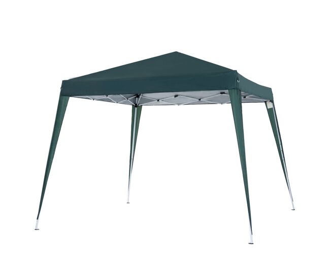 Outsunny carpa plegable 2,4x2,4 m, pop-up, cenador pabellón de jardín, altura ajustable con bolsa de transporte, anti-uv, impermeable, gazebo para