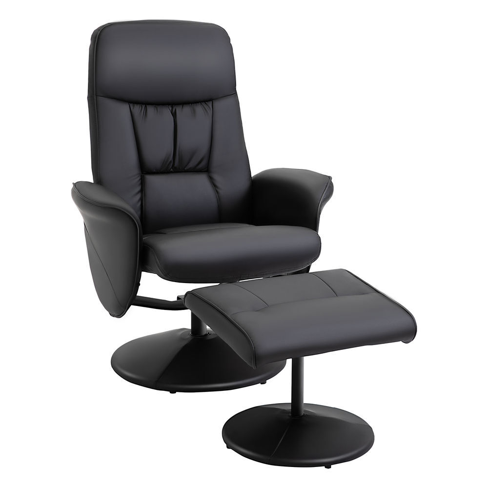 Sillón Reclinable Otomana Metal, PU, Espuma HOMCOM