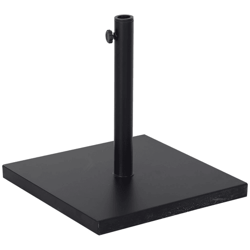 Outsunny Base para Chapéu de Sol Universal Suporte para Chapéu de Sol para Jardim Terraço 45x45x39cm Preto