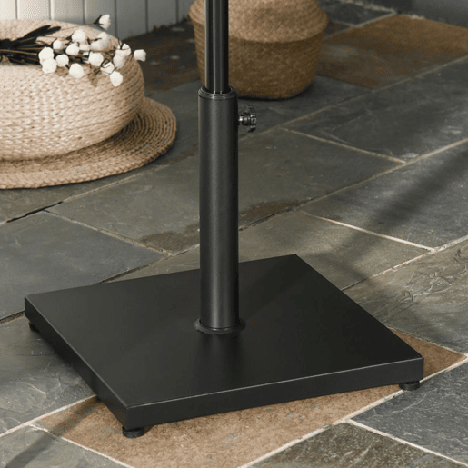 Outsunny Base para Chapéu de Sol Universal Suporte para Chapéu de Sol para Jardim Terraço 45x45x39cm Preto