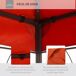 Techo Repuesto Cenador Poliéster Outsunny 400x300 Techo Repuesto Cenador Poliéster Outsunny 400x300 Rojo