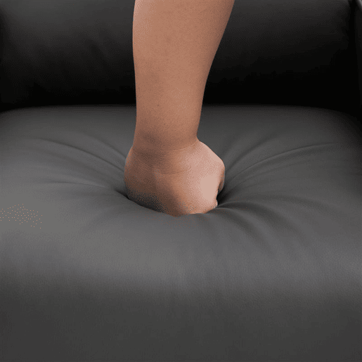 HOMCOM Poltrona Reclinável Manual, Poltrona Relax Estofada em PU com Apoio para Pés Retrátil, Acolchoada, Reclinável até 160°, para Sala, Quarto, Cinzento, 65x89x100 cm