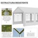 Carpa para Fiestas Acero, PE Outsunny 600x300 Carpa para Fiestas Acero, PE Outsunny 600x300 Blanco