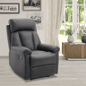 HOMCOM Poltrona Relax Reclinável Estofado em PU Poltrona de Sala de Estar com Apoio para os Pés Retrátil Encosto Alto Apoio para os Braços e Assento Acolchoado Grosso 80x97x107cm Preto
