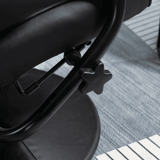 HOMCOM Poltrona de Massagem Elétrica com Banco para Apoiar os Pés Poltrona Relax Giratório Reclinável em até 145° com Controle Remoto e 10 Zonas de Massagem Estofado em PU 77x84x95cm Preto