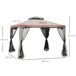 Cenador de Jardín Metal, Poliéster Outsunny 294x294 Cenador de Jardín Metal, Poliéster Outsunny 294x294 Gris Claro