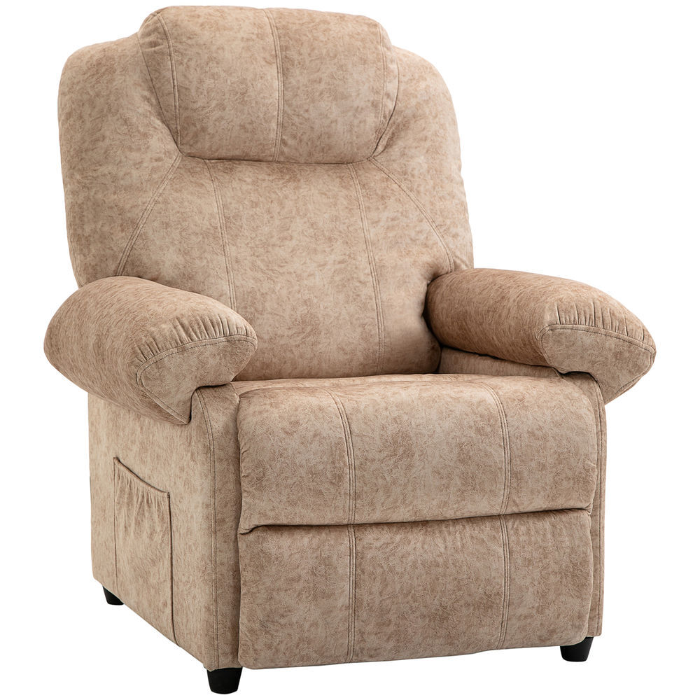 Sillón Relax Reclinable Poliéster, Espuma, Metal HOMCOM