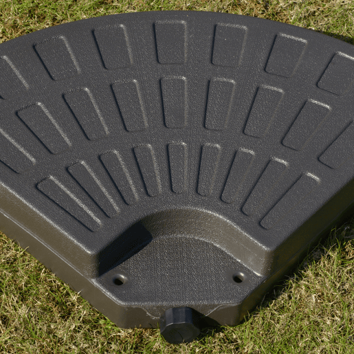 Outsunny Base para Chapéu de Sol em 4 Partes Recarregável com Areia ou Água Desmontável para Jardim Pátio Ar Livre 100x100x10,5cm Marrom