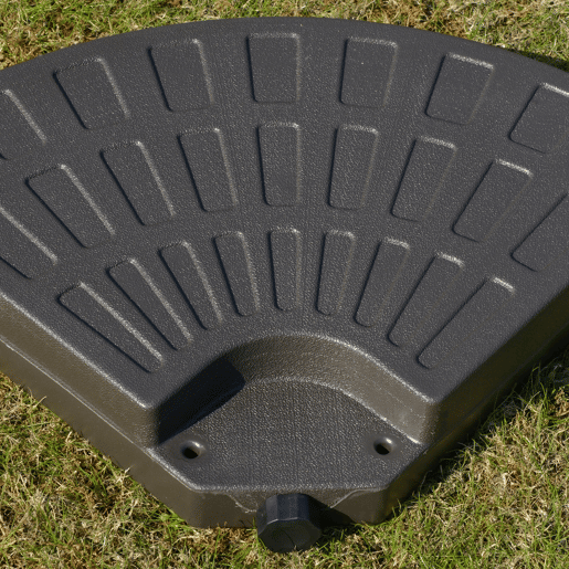 Outsunny Base para Chapéu de Sol em 4 Partes Recarregável com Areia ou Água Desmontável para Jardim Pátio Ar Livre 100x100x10,5cm Marrom