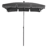 Outsunny Chapéu de Sol Retangular de Jardim 198x130x240cm Chapéu de Sol de Alumínio com Função de Inclinação para Terraço Pátio Exterior Cinza