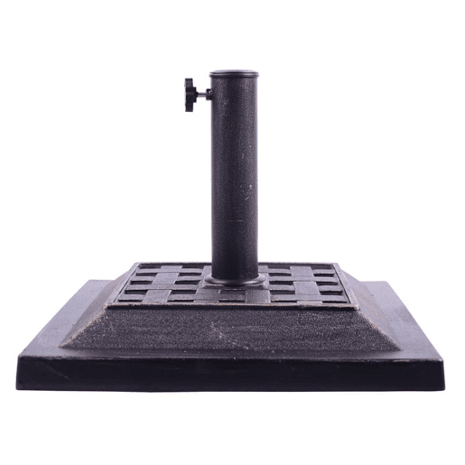 Outsunny Base para Chapéu de Sol Suporte para Chapéu de Sol Apto para Mastros de 38mm48mm para Terraço Jardim Exterior 44x44x32 cm Preto e Bronze