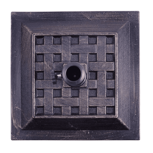 Outsunny Base para Chapéu de Sol Suporte para Chapéu de Sol Apto para Mastros de 38mm48mm para Terraço Jardim Exterior 44x44x32 cm Preto e Bronze