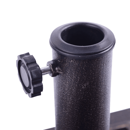 Outsunny Base para Chapéu de Sol Suporte para Chapéu de Sol Apto para Mastros de 38mm48mm para Terraço Jardim Exterior 44x44x32 cm Preto e Bronze