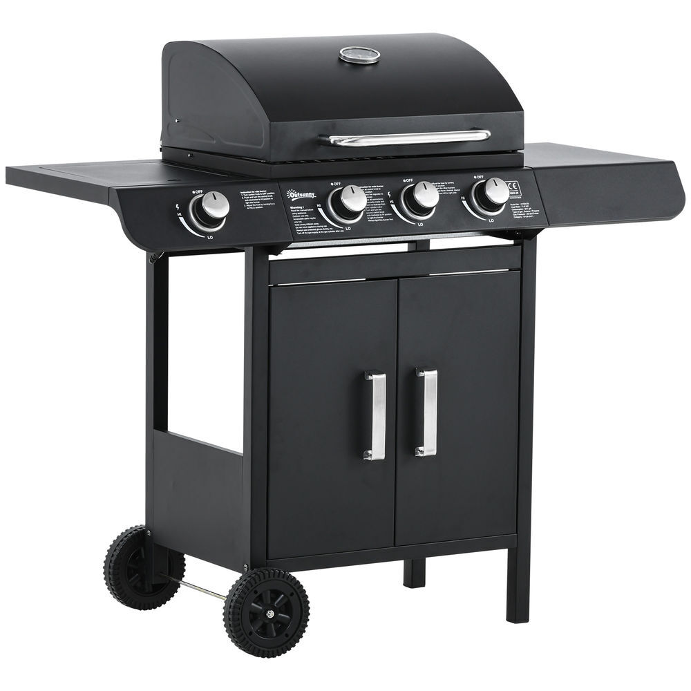 Barbacoa de Ga PP, Acero Outsunny