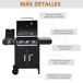 Barbacoa de Ga PP, Acero Outsunny Barbacoa de Ga PP, Acero Outsunny Negro