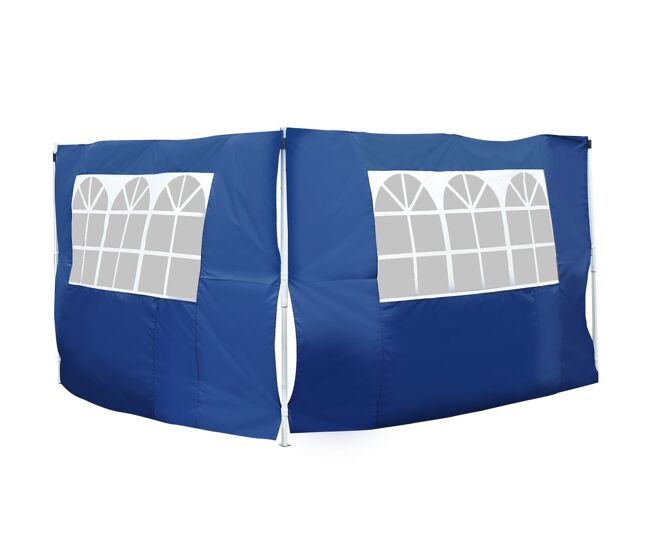 Outsunny 2 paredes laterales para carpas de 3 x 3 m/3 x 6 m, 300x200 cm, paredes laterales de repuesto para cenador de tela oxford con ventana, para
