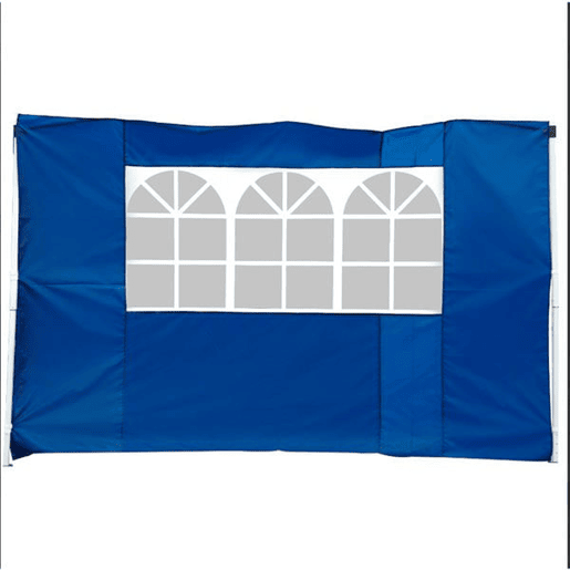 Outsunny 2 Paredes Laterais para Tendas 3 x 3 m3 x 6 m, 300x200 cm, Paredes Laterais de Substituição para Pérgula de Tecido Oxford com Janela, para Jardim, Exterior, Festas, Azul