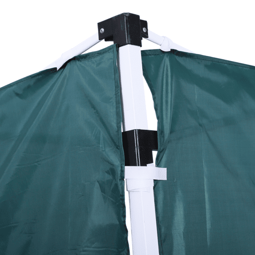 Outsunny 2 Paredes Laterais para Tenda 3x3 m Parede Lateral de Substituição de Tecido Oxford com Janela 300x200 cm Verde