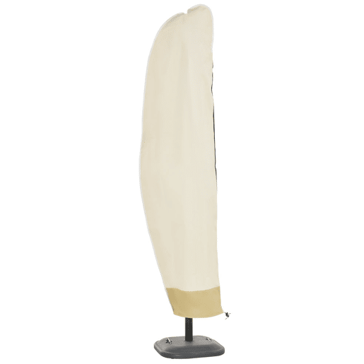 Outsunny Capa Protetora de Chapéu de Sol Ø56x220 cm Capa para Chapéu de Sol Resistente para Jardim com Zíper Tecido Oxford Bege