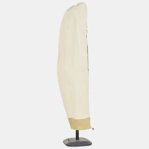 Outsunny Capa Protetora de Chapéu de Sol Ø56x220 cm Capa para Chapéu de Sol Resistente para Jardim com Zíper Tecido Oxford Bege