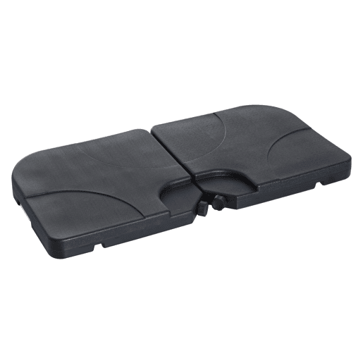 Outsunny Base para Chapéu de Sol de 4 Peças Suporte para Chapéu de Sol para Jardim Pátio Exterior 50x50x7,5cm Preto