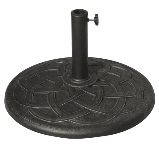 Outsunny Base para Chapéu de Sol Suporte para Chapéu de Sol de Resina para Jardim terraço Exterior Ø57x35cm Preto e Bronze