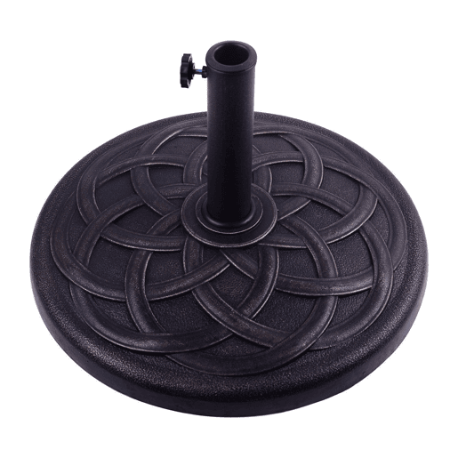 Outsunny Base para Chapéu de Sol Suporte para Chapéu de Sol de Resina para Jardim terraço Exterior Ø57x35cm Preto e Bronze