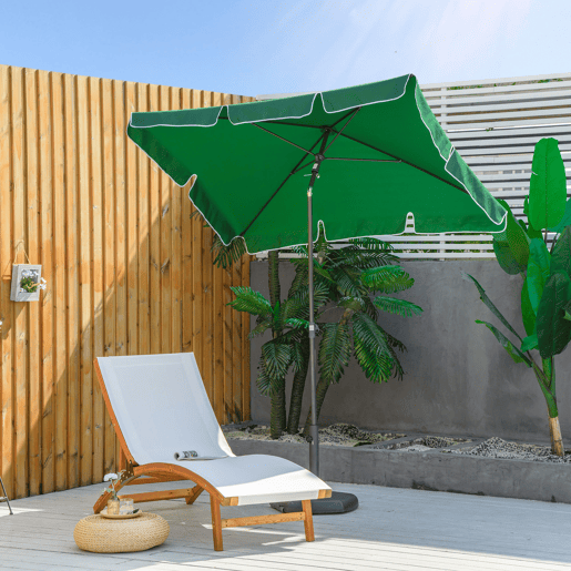 Outsunny Chapéu de Sol Retangular de Jardim 198x130x240cm Chapéu de Sol de Alumínio com Função de Inclinação para Terraço Pátio Exterior Verde Outsunny Chapéu de Sol Retangular de Jardim 198x130x240cm Chapéu de Sol de Alumínio com Função de Inclinação para Terraço Pátio Exterior Verde