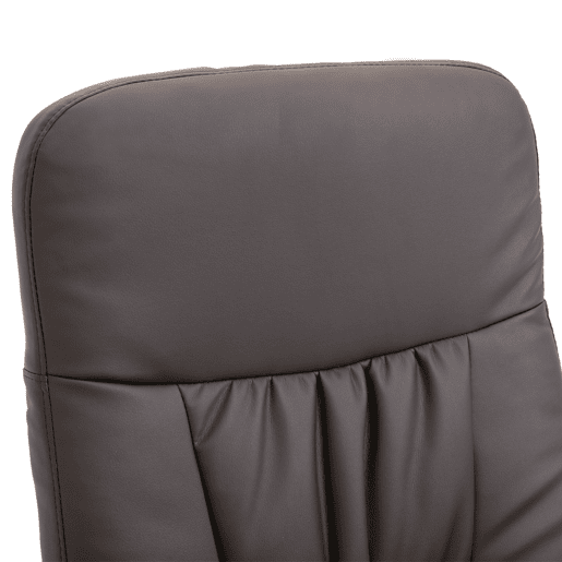 HOMCOM Poltrona Relax com Apoio para os Pés Estofada em PU Poltrona Relax Reclinável até 145° e Giratório 360° com Encosto Ajustável para Sala de Estar Dormitório Escritório 81x81x105cm Marrom