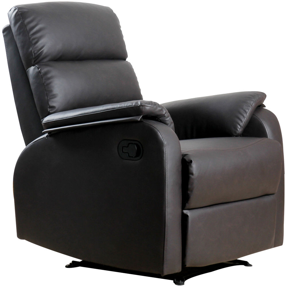 Sillón Reclinable Acero, MDF, PU y Espuma HOMCOM