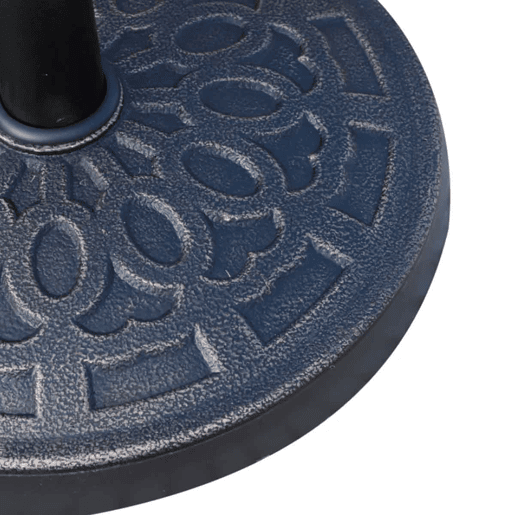 Outsunny Base para Chapéu de Sol Redonda Suporte para Chapéu de Sol de Resina para Mastros de 38mm e 48mm para Jardim Terraço Exterior Ø44x34cm Preto e Bronze