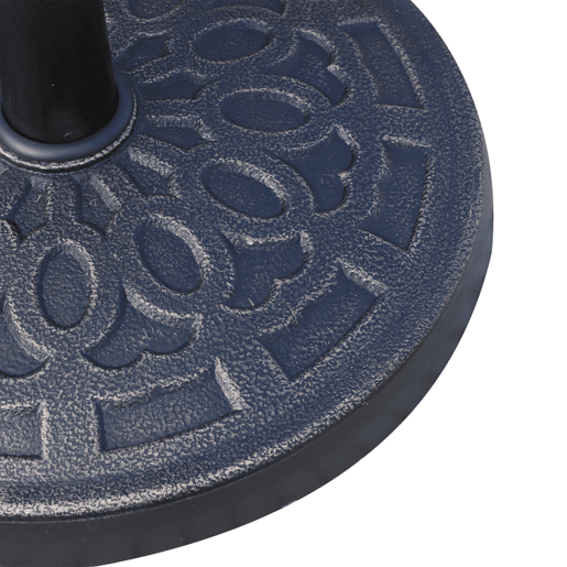 Outsunny Base para Chapéu de Sol Redonda Suporte para Chapéu de Sol de Resina para Mastros de 38mm e 48mm para Jardim Terraço Exterior Ø44x34cm Preto e Bronze
