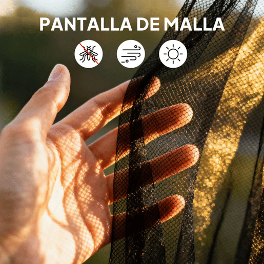 Outsunny 4 painéis laterais 335x207 cm para tenda de jardimmosquiteira para gazebo com zíperes e anéis preto